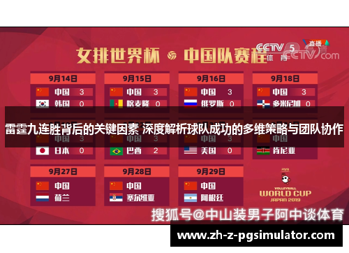 雷霆九连胜背后的关键因素 深度解析球队成功的多维策略与团队协作